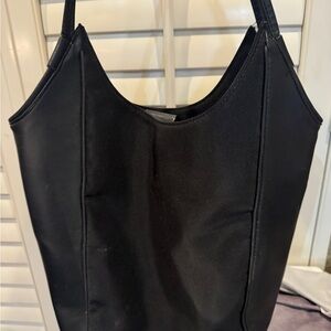Esprit Black microfiber Fabric‎ with Silver Logo vintage handbag